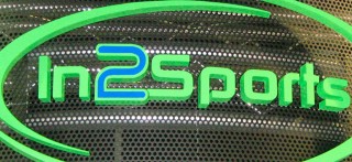 In2Sports store front identified using channeled letters on the store front