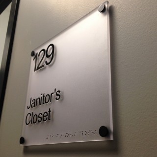 photopolymer ada signage created for conestogas community centre