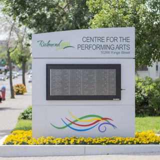 Richmond Hill's Centre for the Performing Arts pylon sign