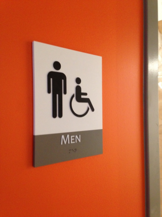 Milton Hydro's Accessible Men's Washroom sign